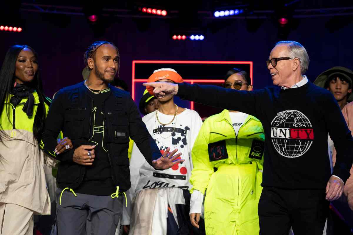Hamilton ad un evento Tommy Hilfiger