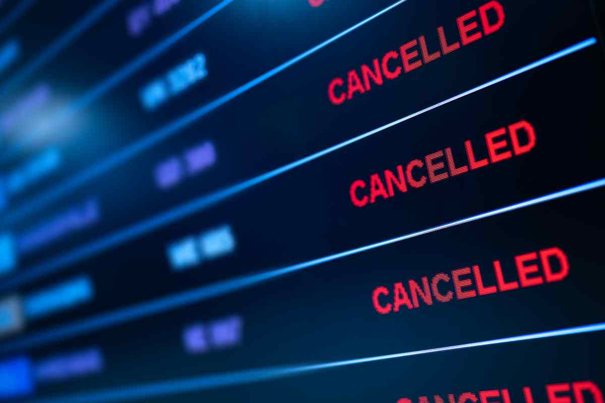 volo cancellato