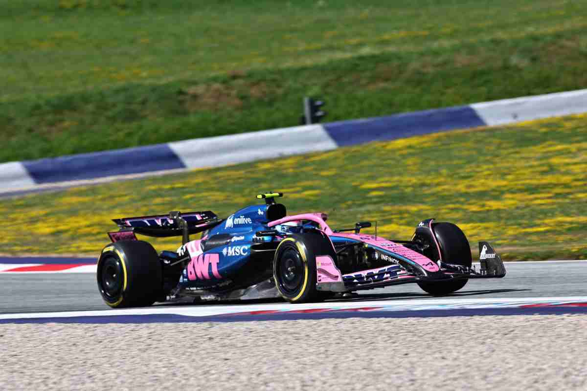 Alpine in pista durante un Gran Premio
