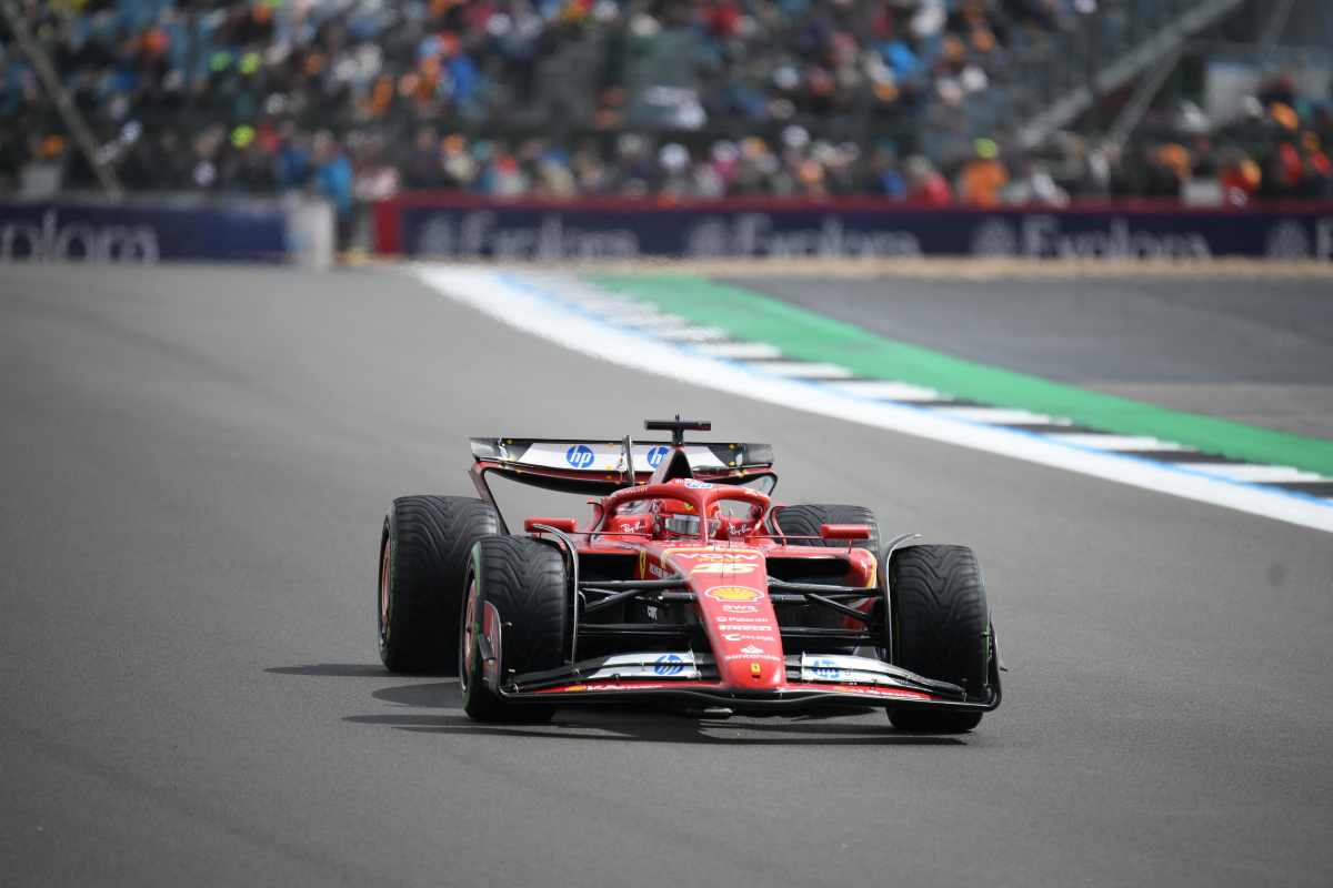La Ferrari in pista a Silverstone