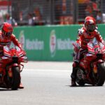 Marquez e Bagnaia in pista