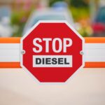 Cartello di stop al diesel