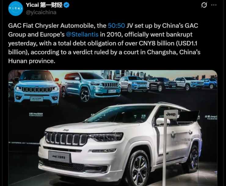Auto FIAT Gac Chrysler bancarotta