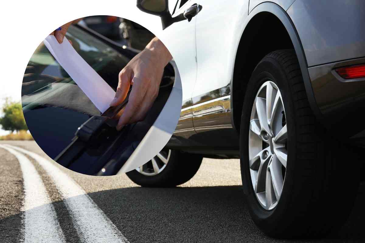 ruota auto multa