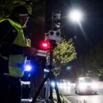 Controllo con autovelox in strada