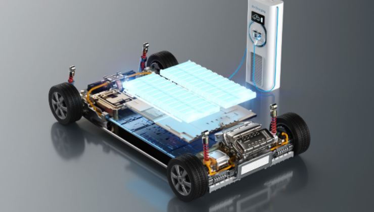 la batteria di un'auto elettrica