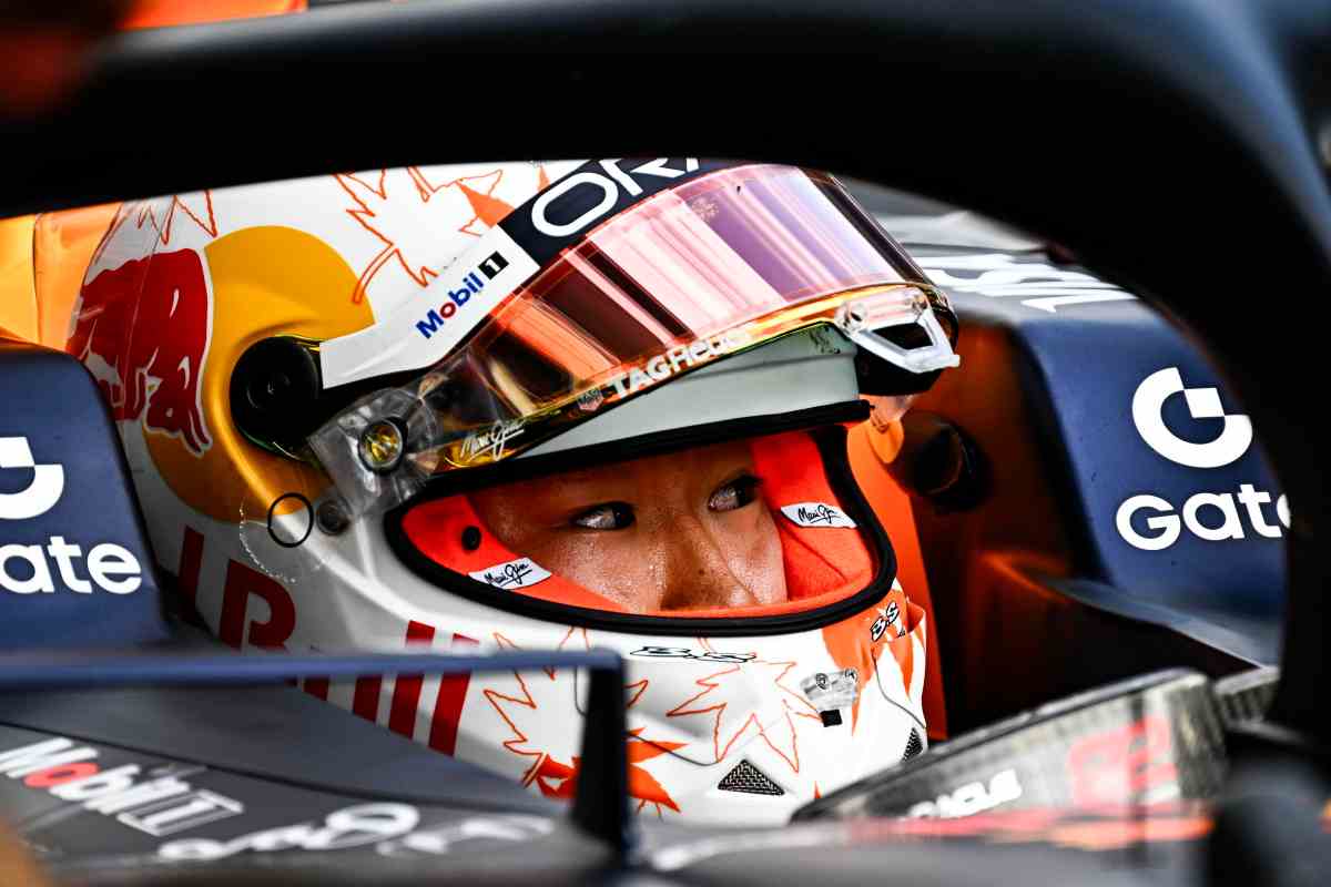 Tsunoda a bordo della Red Bull