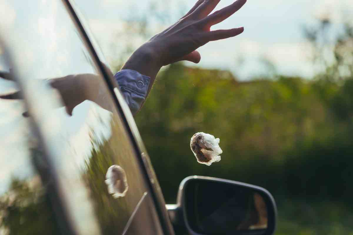 auto rifiuto finestrino