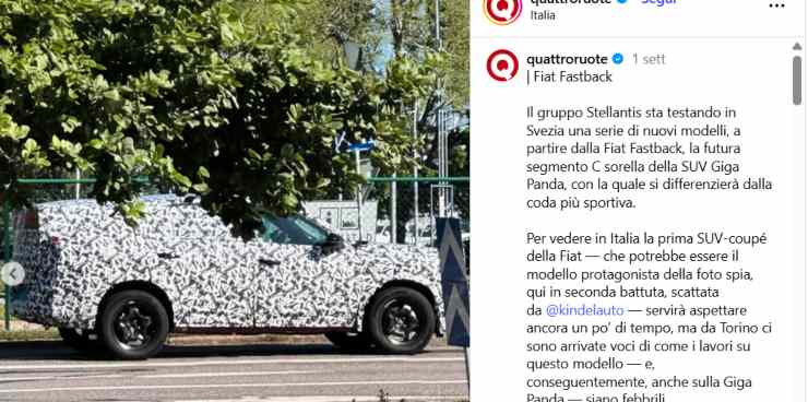 Fiat Fastback novità Audi Italia