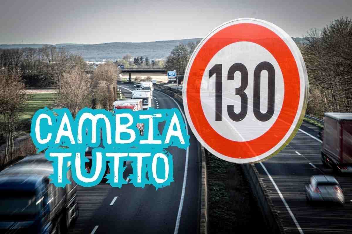 Limiti velocità cartelli stradali 130