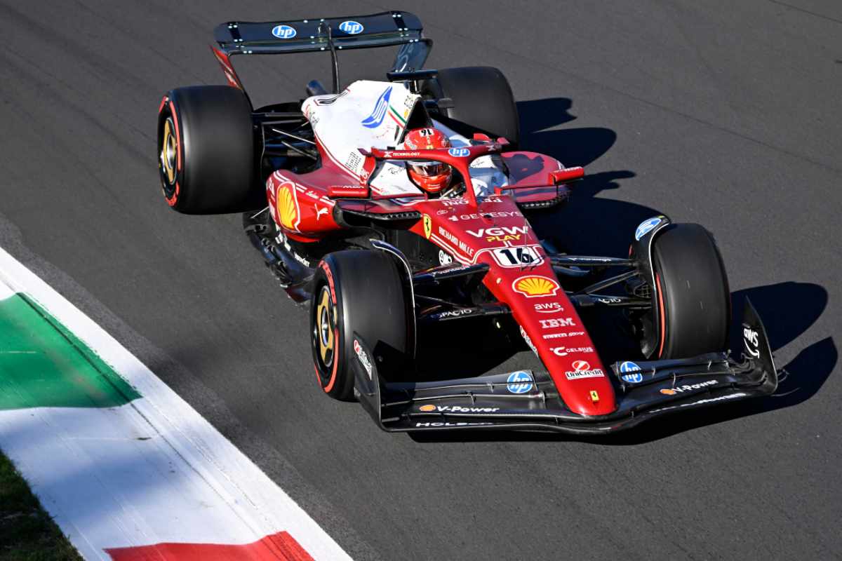 La Ferrari in pista a Monza