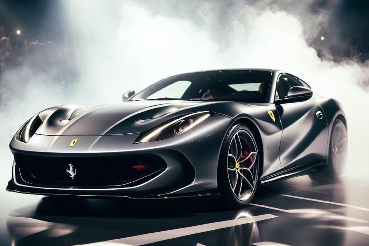 Il rendering di una Ferrari