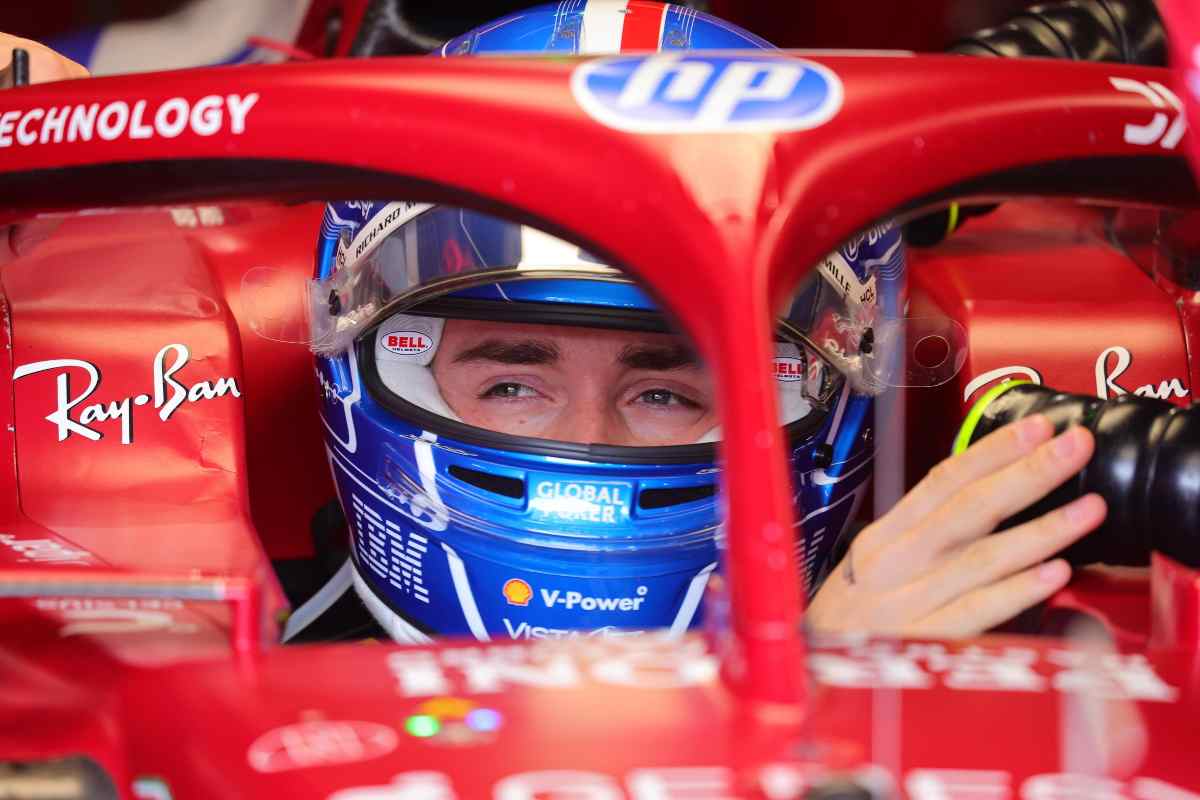 Leclerc a bordo della Ferrari