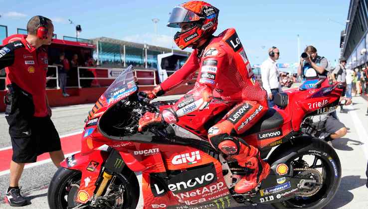 Marc Marquez in sella alla sua Ducati
