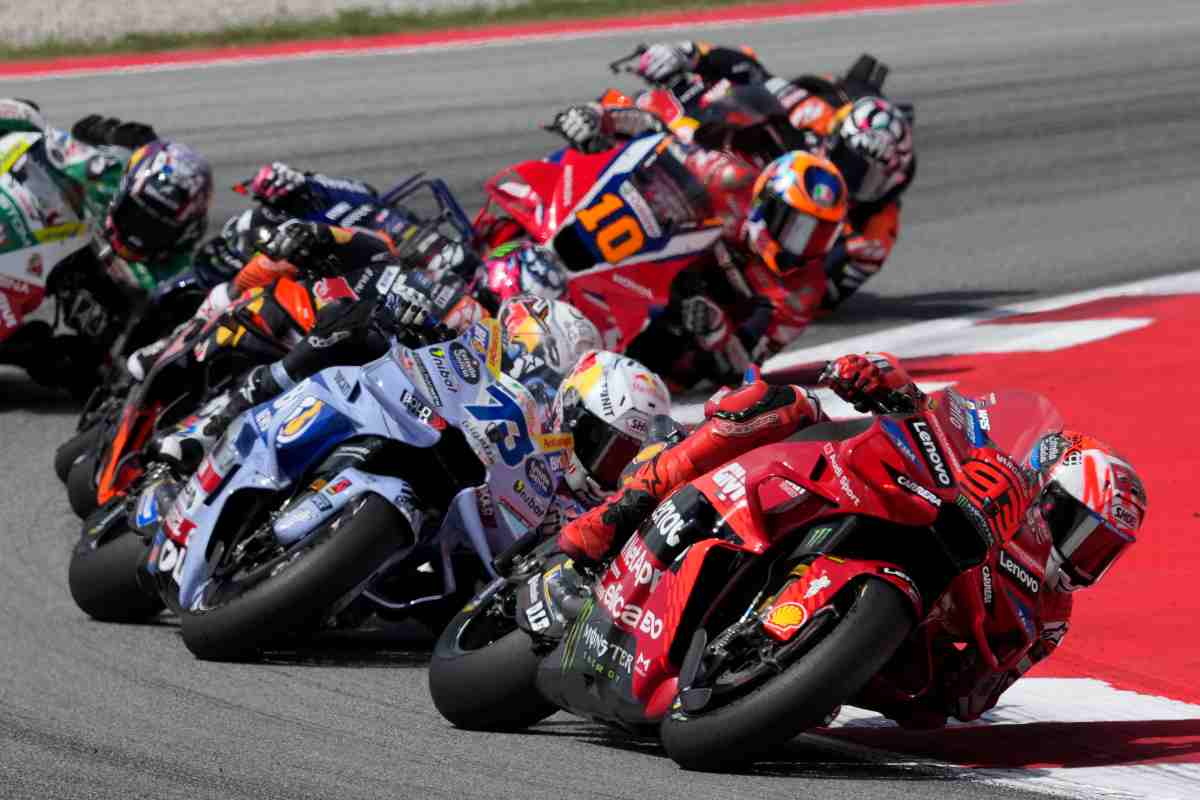 I piloti della MotoGP in pista