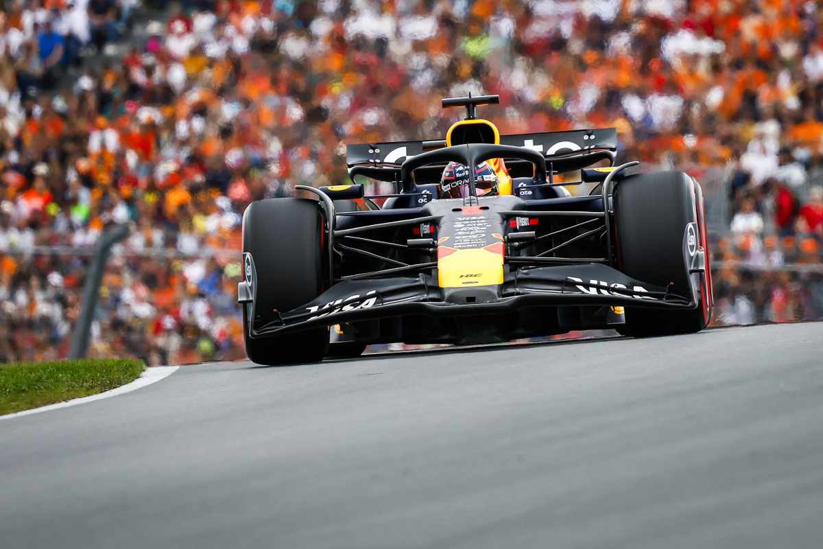 La Red Bull di Verstappen in pista