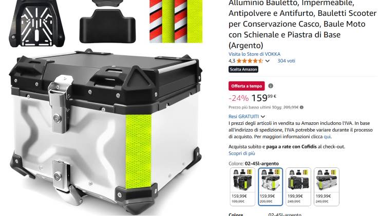 Moto Bauletto Vokka 150 euro