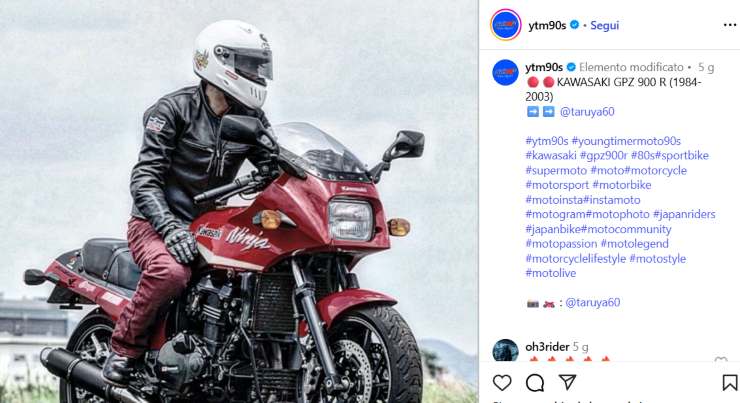 Kawasaki GPz900R Ninja novità moto