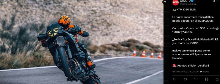 Moto KTM 1390 SMT