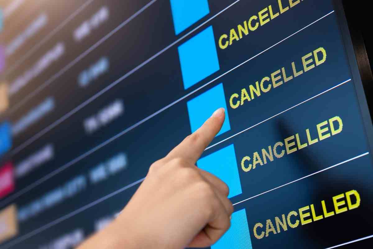 volo cancellato sciopero