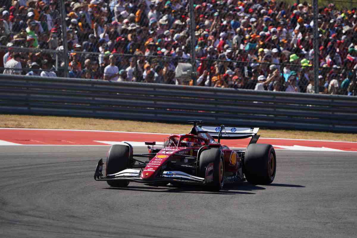La Ferrari di Leclerc in pista