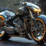 Una moto con design futuristico