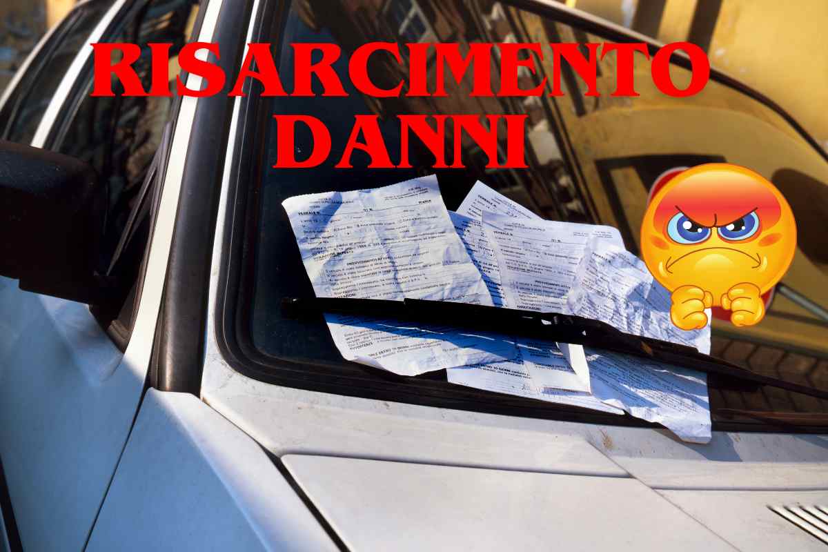 Multe sul parabrezza di un'auto