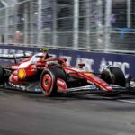 la Ferrari in pista a Las Vegas